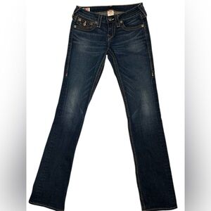 Y2K Low Waist True Religion Classic Dark Blue Flare Jeans